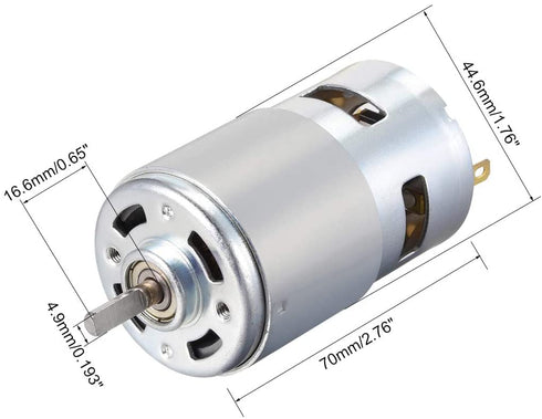 Generic 12V 12000RPM 0.5A (c0d3e 83535 c4d97 17b84 77ec1 XYWHPGV Electric Motor DC Round Shaft For RC Boat Toy Model