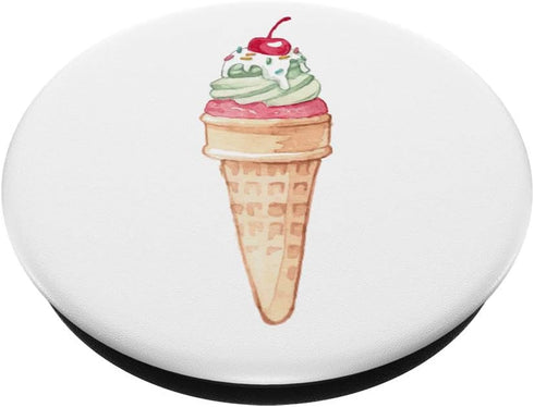 Ice Cream Watercolor PopSockets Grip and Stand for Phones and Tablets