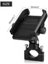 Keenso Motorcycle Bicycle Cell Phone Mount Holder - Adjustable Universal Handlebar Bracket for 4-6inch Mobile Phone,