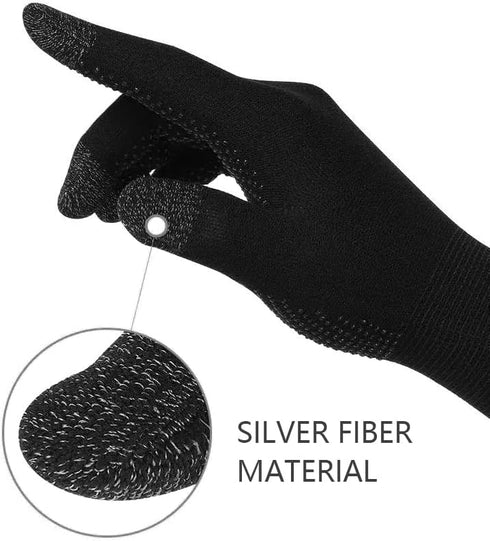 Finger Gloves for Gaming, E-Sports Gaming Gloves with Highly Sensitive Nano-Silver Fiber Material