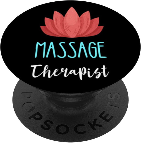 Massage Therapist Namaste Flower Spa Masseur Relaxation PopSockets PopGrip: Swappable Grip for Phones & Tablets