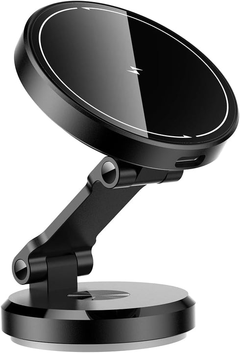 JOYROOM 15W 17/16/15/14/13/12 for MagSafe Car Mount Charger with Rotatable Charging Panel, Fast Charging Metal Magnetic