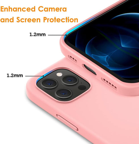 DTTO Shockproof Case Compatible with iPhone 12/12 Pro, Romance Series, Crystal Pink with Camera Protection