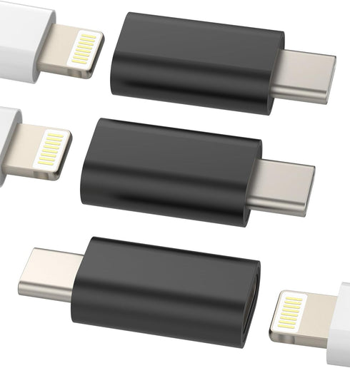 zoyuzan USB C Male to Lightning Female Charging Cord Adapter, 3 Pack for iPhone Charger Cable, Compatible for Galaxy