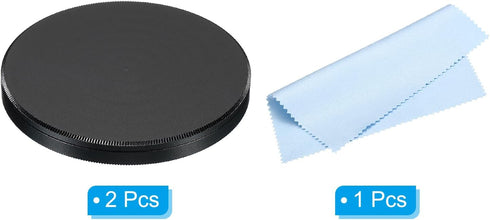PATIKIL 58mm Lens Cap, 2pcs Universal Lens Filter Stack Cap with Cleaning Cloth for Photography