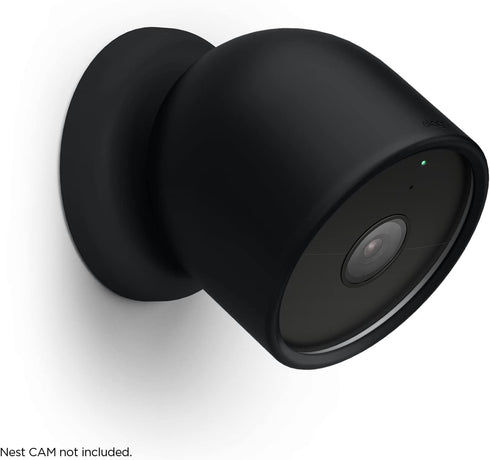 elago Silicone Cover for Google Nest Cam Outdoor or Indoor, Black Magnetic Mount Cover with All Weather Protection