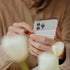 Dual Pocket Phone Card Holder - Leather Stick-On Wallet for iPhone & Android - White Blue - Perfect for Your Phone Case!