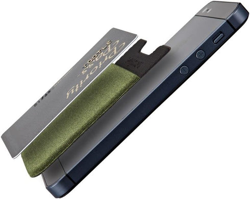 Sinjimoru Basic Cell Phone Wallet, Stick on Card Holder for Back of Phone, Grey
