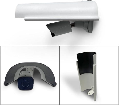 KENUCO Sun Rain Shade Cover for Outdoor Security Cameras, Aluminum Alloy - White