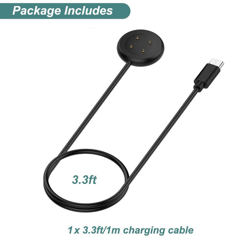Kissmart Charger Cable for Google Pixel Watch 2 - Magnetic Charging Cable Cord (1, Black)
