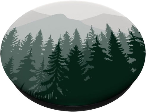 Pine Tree Mountain Scene Forest Mountains Landscape Pattern PopSockets Standard PopGrip