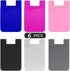 6 Pack Phone Card Holder - Silicone Stick-on Wallet with 3M Adhesive, Slim ID Holder for iPhone & Android