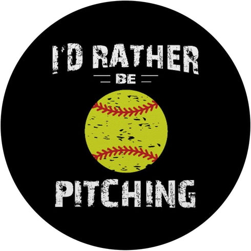 I'd Rather Be Pitching Gift for Softball Pitcher - PopSockets Standard PopGrip