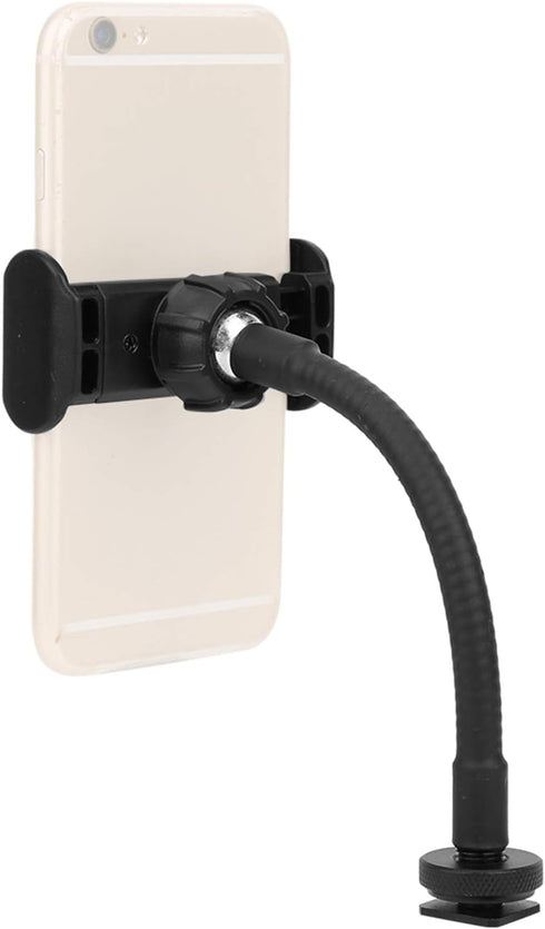 Portable Hose Phone Clip, Smartphone Live Broadcast Clamp Holder, Ring Light Phone Stand for Tripod Replacement