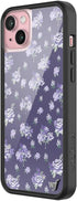 Wildflower Cases Sugar Plum Floral Case for Apple iPhone 15 Plus | Floral, Blue, Dark Purple, Trendy - Protective Black