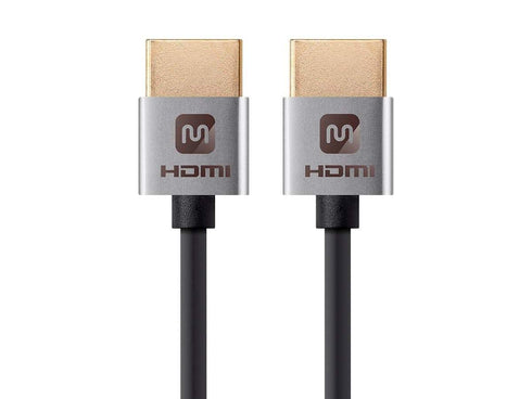 Monoprice HDMI High Speed Cable, 4K@60Hz, HDR, 18Gbps, 1 Foot, Black - Ultra Slim Series