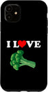 Funny Broccoli Tees I Love Broccoli Case for iPhone 11