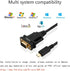 USB Type C to RS232 DB9 Serial Port Adapter Cable, FTDI Chipset, Supports Windows and Mac Linux
