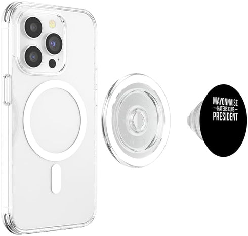 Funny Anti Mayonnaise Design Idea Mayonnaise Haters Club President PopSockets MagSafe PopGrip for iPhone