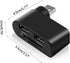 ZhangyiHot 1Pc 4 1 2.0 1 USB2.0 480Mbps 180 Black in USB Hub Docking Station Degrees Rotatable Splitter Card Fast