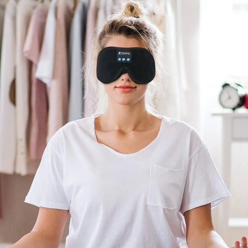 Bluetooth Sleep Mask Wireless Headphones, 3D Eye Mask for Side Sleepers, Blackout Eye Mask with Speakers