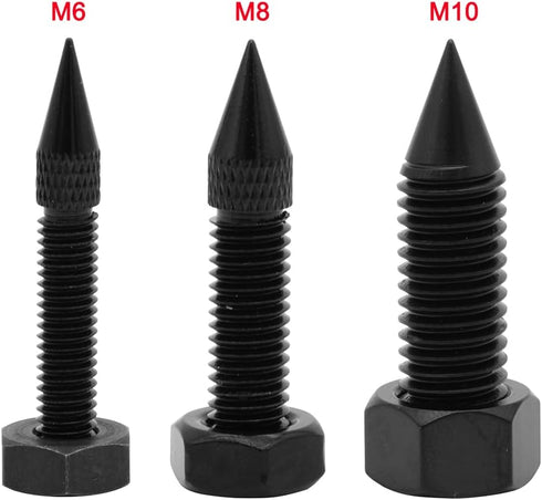 Flushbay Adjustable Speaker Isolation Spikes M6 Black - 4 Pack Floor Protectors for Subwoofer, CD, DVD, Turntable