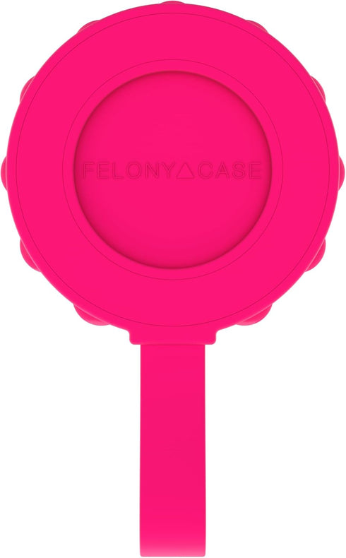 FELONY CASE 17, 16, 15, 14, 13, 12 - Neon Pink Magnetic Suction Cup Phone Mount and Grip Strong Silicone Holder