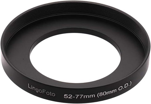 Front Step Up Ring 52mm to 80mm Lens Matte Box Adapter, 52mm Lens Adapter Ring to 77mm Lens Filters