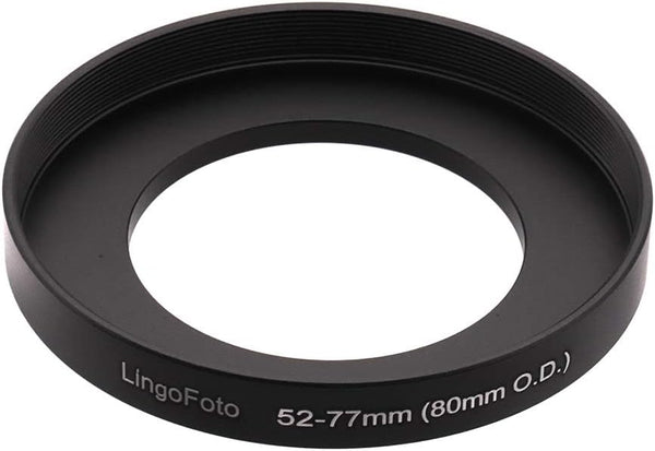 Front Step Up Ring 52mm to 80mm Lens Matte Box Adapter, 52mm Lens Adapter Ring to 77mm Lens Filters