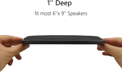 6" x 9" Speaker Grill Covers - Car Speaker Subwoofer Guard Protector, ABS Plastic Frame with Metal Mesh, Black