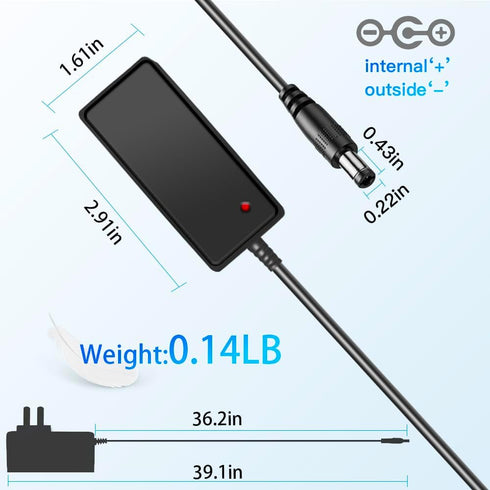 12V 1A Power Supply 12V 1A 12W AC/DC Adapter, 100~240V AC to DC Plug 5.5 x 2.5mm & 2.1mm, 12Volt 1000A 800mA 500mA 200mA Power Converter for DC 12V Transformer CCTV Router Speaker Webcam