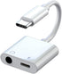 USB C to 3.5mm Headphone and Charger Adapter, 2-in-1 USB Type C to Aux Audio Jack and PD Fast Charging Splitter for