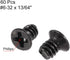uxcell #6-32 x 13/64" Phillips Flat Head Screws, Black Fasteners for Laptop PC TV Fan Switch, 60pcs