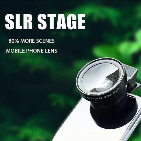 Mobile Phone Wide-Angle Lens 0.45X Mobile Phone Camera Lens Kit Macro Lens 12.5X Universal for iPhone Android Phone/Samsung/OnePlus and Most Smartphone