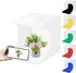 Mini Studio Light Box PULUZ - 7.87in/20cm Foldable Photography Lighting Tent Kit with 40 LED Beads, 6 Colors Backdrops