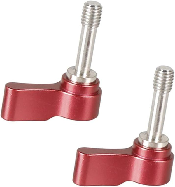 CAMVATE M6 Ratchet Wingnut Assembly Knob Red (A Pair) - 2160