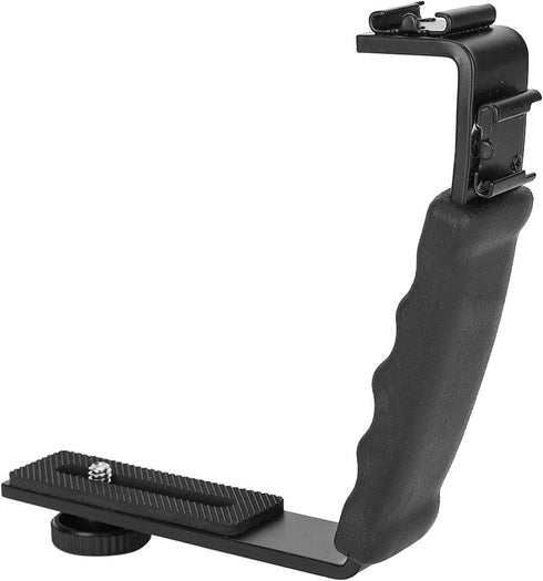 Camera L Bracket, Lightweight Dual Hot Shoe Mount L Bracket for DSLR