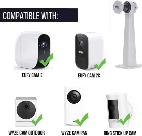 Surveillance Security Camera Mount Bracket, Adjustable Universal Camera Wall Mounting Bracket for IP Cameras,CCTV Security Cameras,Dome Camera for Oculus Sensor Arlo, Arlo Pro,R Stick Up Cam