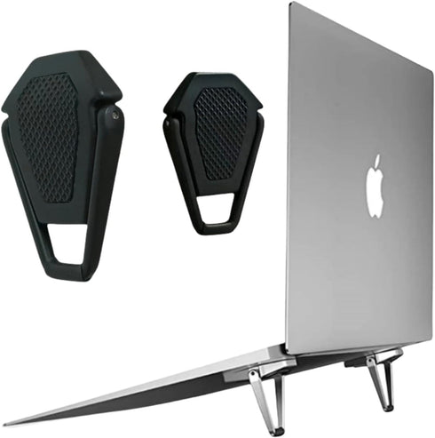 Portable Invisible Laptop Stand - 2PCS Zinc Alloy Mini Stand for 12-20 inch Laptop with Heat Dissipation Pad