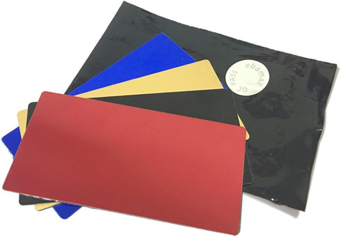Anodized Aluminium Laser Engraved Mount Metal Plate Etching Sheets 100X50mm Round Corner with Adhesive