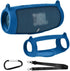 Silicone Case Cover for JBL CHARGE 5 Portable Bluetooth Speaker, Waterproof Rubber Carrying Pouch (Blue)
