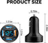4 Ports USB Car Charger, 66W Super Fast Charging USB QC 3.0 Adapter with LED Voltmeter for Car