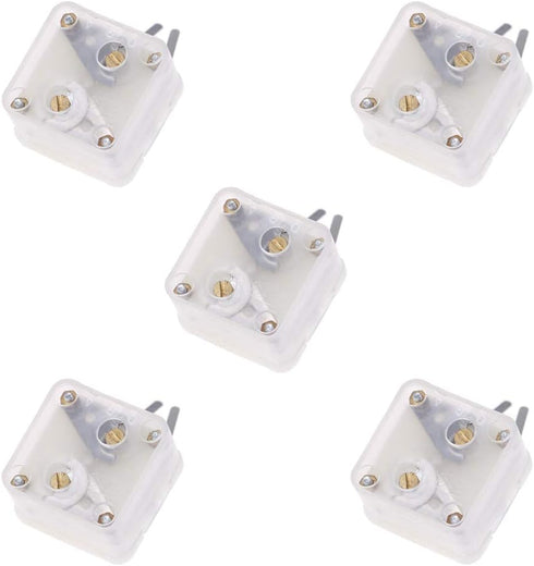 Acxico 5Pcs 223p Duplex Radio Variable Capacitor - 60pf/140pf 2.1mm Hole Shaft for Pocket Radio Accessories