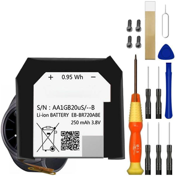Samsung Gear S2 Classic SM-R732/Gear S2 SM-R720 Replacement Battery EB-BR720ABE with Adhesive Tool Repair Kit & Screws