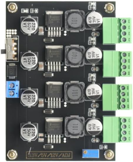 GODIYMODULES LM2596 3.3V/5V/12V/ADJ Multi Channel Switching Power Supply Adjustable Voltage Output Power Supply Module