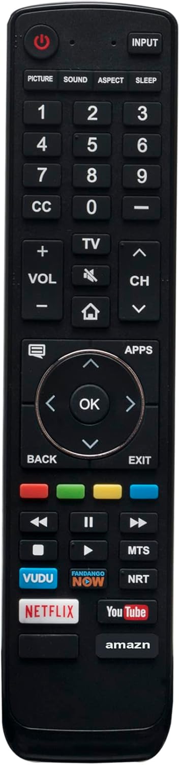 EN3139S Replacement Remote Control for Sharp Smart LED TV Models LC-43N7002U, LC-50N8002U, and More