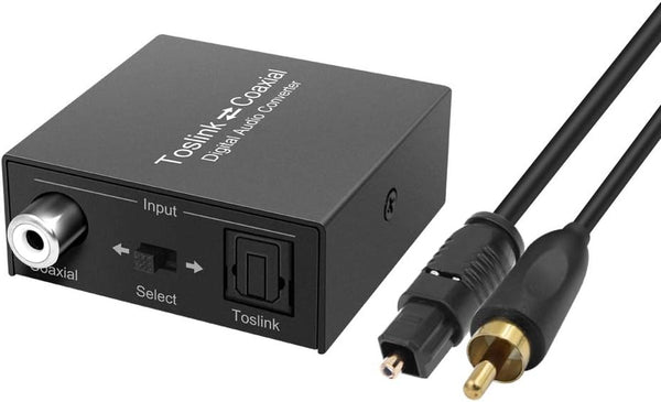 Bi-Directional Coax Digital Audio Adapter - Converter for Coax to Optical or Optical to Coaxial