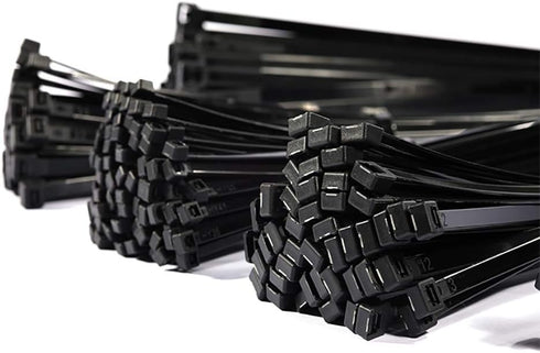 SYD 4 Inch Length, 18lb Small Size Self Locking Nylon Cable Zip Ties - 1000 Piece (Black)