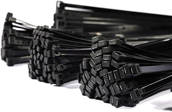 SYD 4 Inch Length, 18lb Small Size Self Locking Nylon Cable Zip Ties - 1000 Piece (Black)