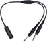 Helicopter U174 to Dual GA General Aviation Twin Plug Adapter Cable, U-174 Splitter for Bose A20 Headset